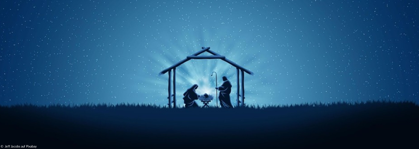 Krippe von Bethlehem bei Nacht