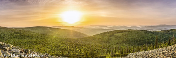 Lusen bei Sonnenuntergang