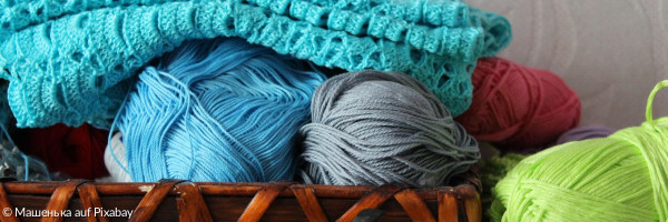 Wollekorb mit Lesebrille