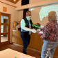 Blumenstrau&szlig; f&uuml;r die Referentin Rita Bergbauer