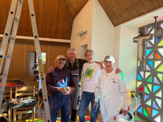 Streicheraktion in der Auferstehungskirche