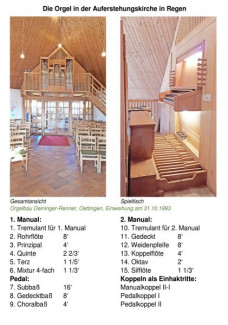 Die Orgel der Auferstehungskirche Regen