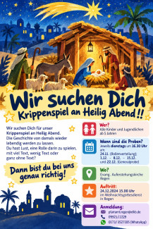 Krippenspielaufruf