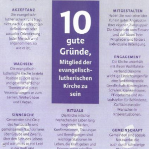 10 Gründe in der evangelischen Kirche zu sein