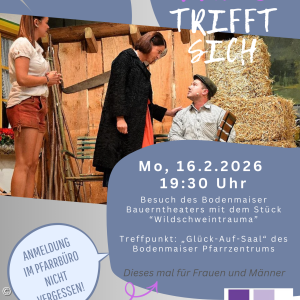Einladung zum Bauerntheater mit dem Männerkreis plus Frauen