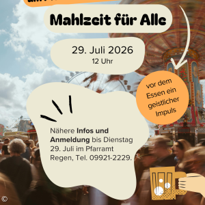 Mahlzeit für allem auf dem Pichelsteinerfest