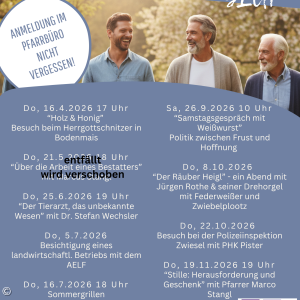 Terminübersicht Männerkreis